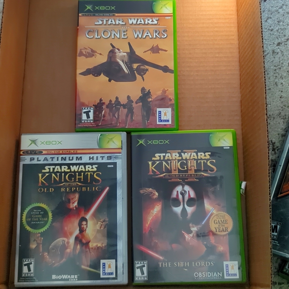 Star wars The clone wars, Star wars knights of the old republic 1 & 2 xbox